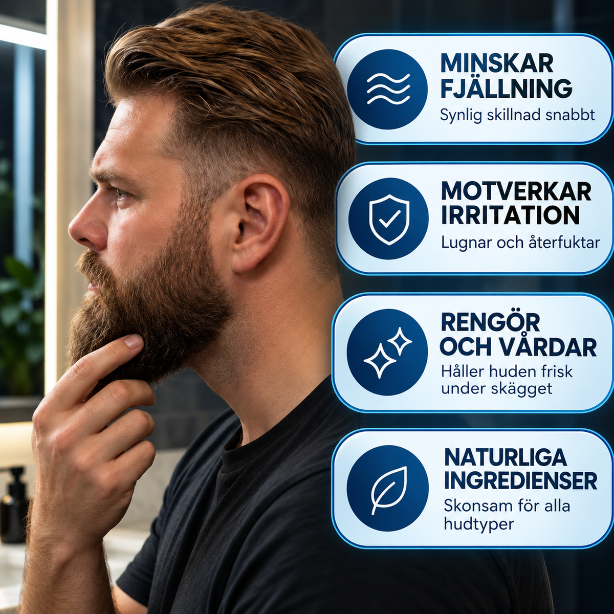 CleanBeard™ - Lugna klådan, motverka mjället & behåll skägget