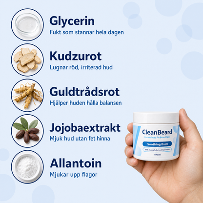 CleanBeard™ - Lugna klådan, motverka mjället & behåll skägget